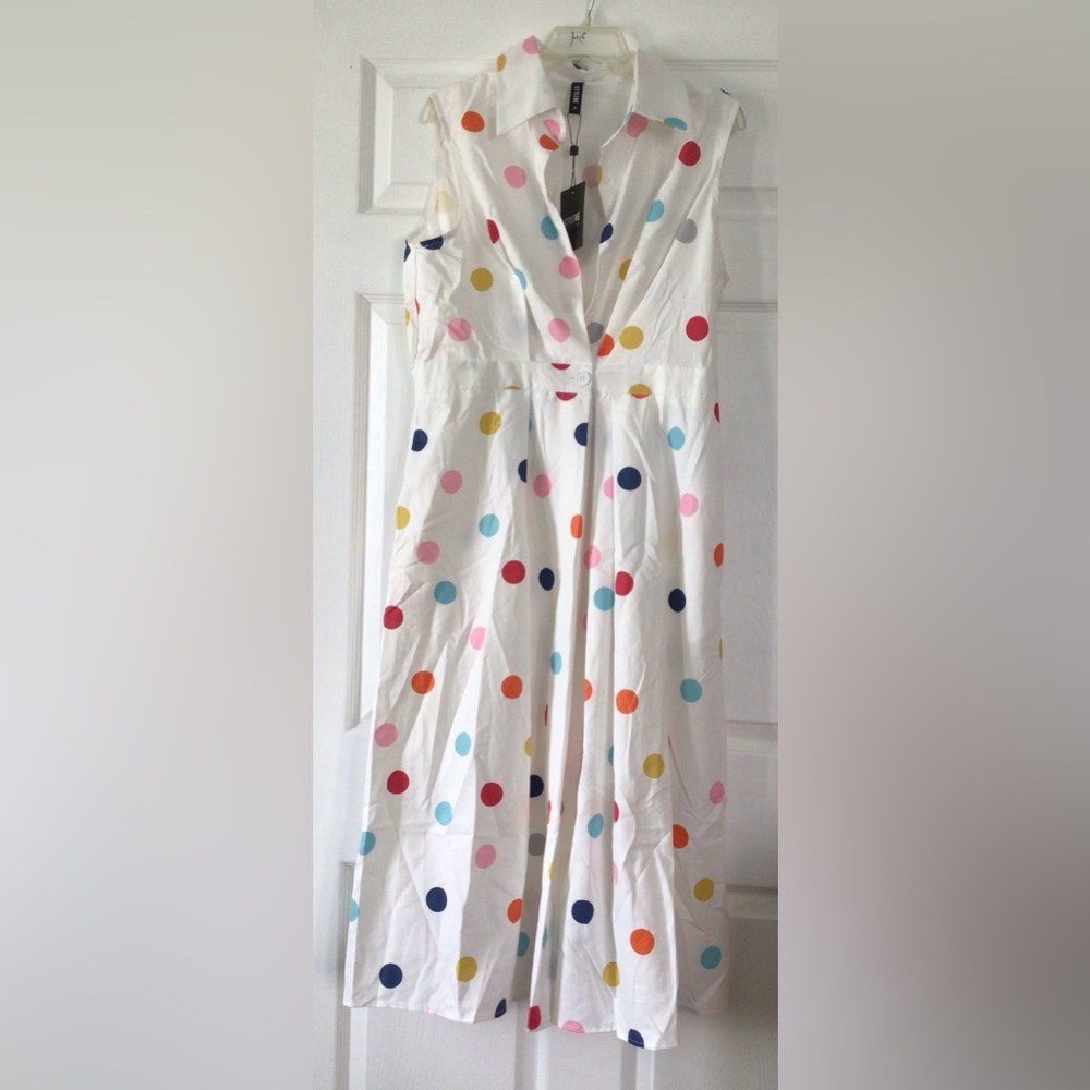 STYLEWE White Polka Dot Dress